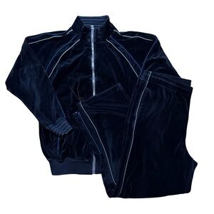 Vintage 2000s Koman Velour Full Set Streetwear Baggy Sweat Suit Size L